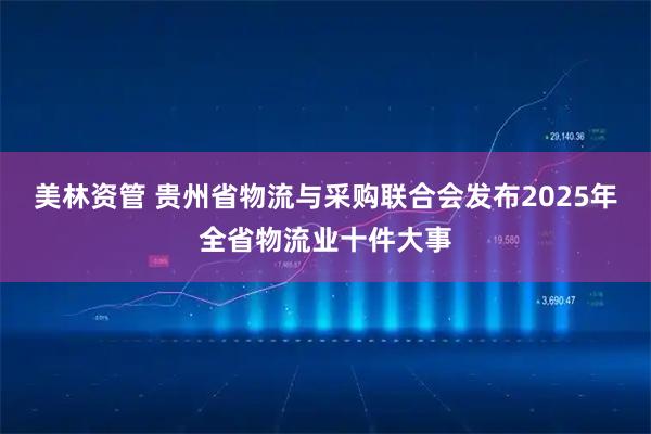 美林资管 贵州省物流与采购联合会发布2025年全省物流业十件大事